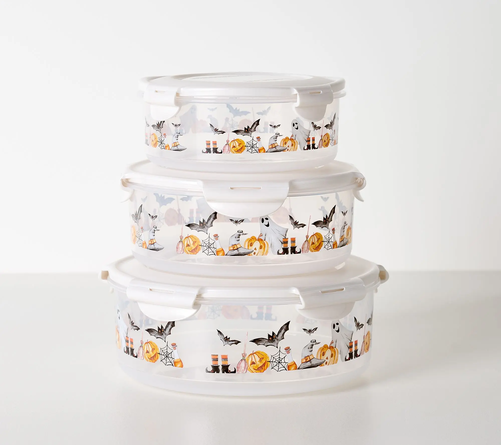 LocknLock 3Pc Nestable Printed Halloween Canisters