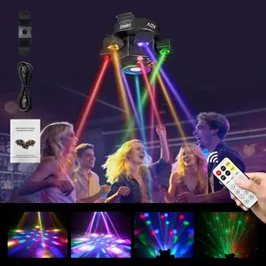 XDV 120W Transform Any Party: 6 Arms Moving Head Light with RGBW Bee-Eye, DMX & Sound Activated Stage Light