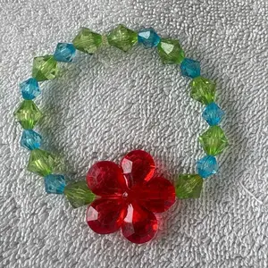 Handmade Colorful Beaded Flower Bracelet
