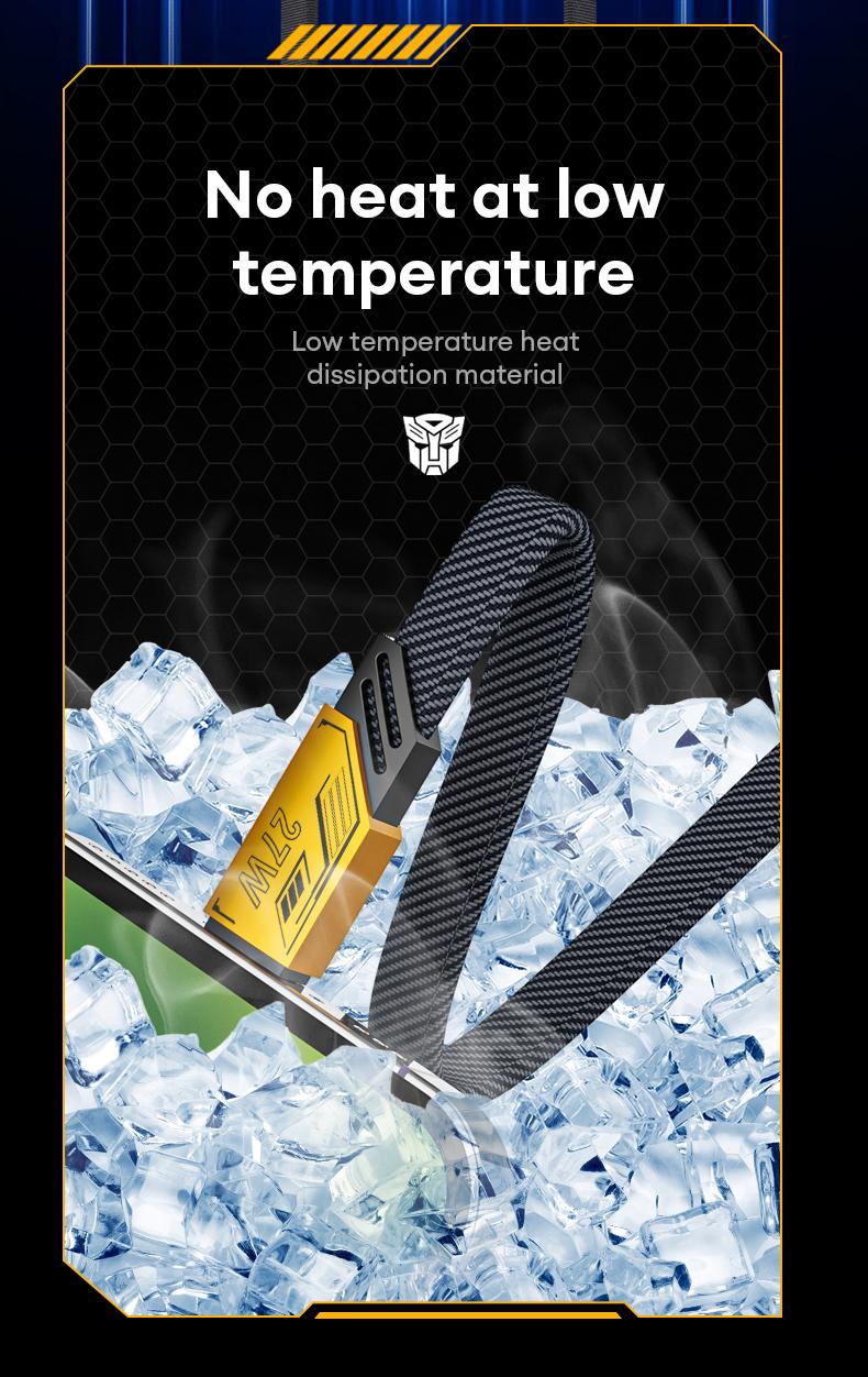 Transformers TF-A09 6A 2 in 1 Magnetic Absoption Nanodate Cable TC Interface Data Cable Compatible for Andriod And IOS