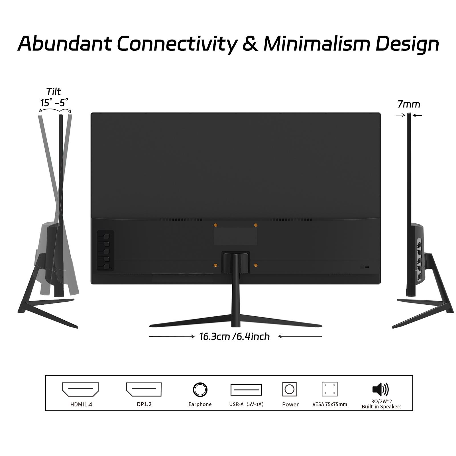 24'' 165Hz 1080P Gaming Monitor - IPS, FreeSync, HDMI, VESA, Tilt Adjustable, Frameless, Speakers 165hz monitor gaming monitors Display Borderless 24'' 165Hz 1080P Gaming Monitor - IPS, FreeSync, HDMI, VESA, Tilt Adjustable, Frameless, Speakers 165hz monitor gaming monitors Display Borderless