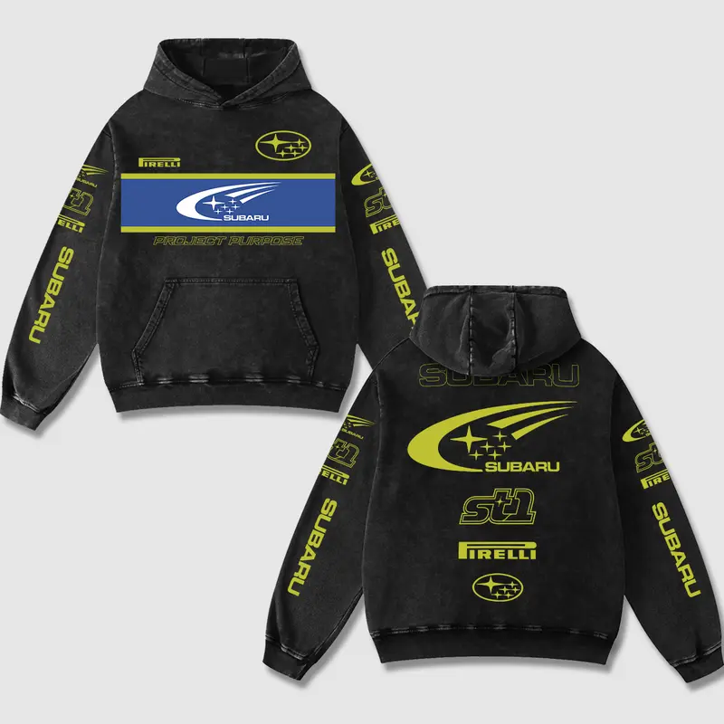 Retro Kawasaki x Monster Energy Racing Acid Washed Hoodie MotoGP