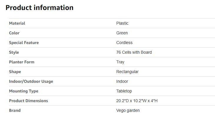Vego Garden Seedling Suite Products 10" x 20" 76 Cells Stackable Seed Starter Germination Tray with 3-in-1 Plant & Pop Board & Bottom Watering Tray for Easy Seed Starting - Growing Kit