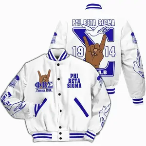 ΦΒΣ Varsity Jacket, Dove Hand Sign White Jacket 1914 Fraternity Jacket 785 GZ1