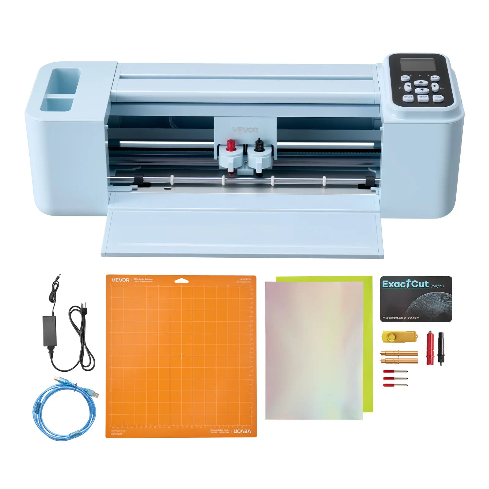 VEVOR Vinyl Cutting Machine, 12 in, Button and Screen Controlled Vinyl Cutter, 20000+ Built-in Design Resources, Compatible with Mac, Windows, Android and iOS, for Creating Customized Crafts Cards, Diy Cutting Machine, Smart Cutting Machine