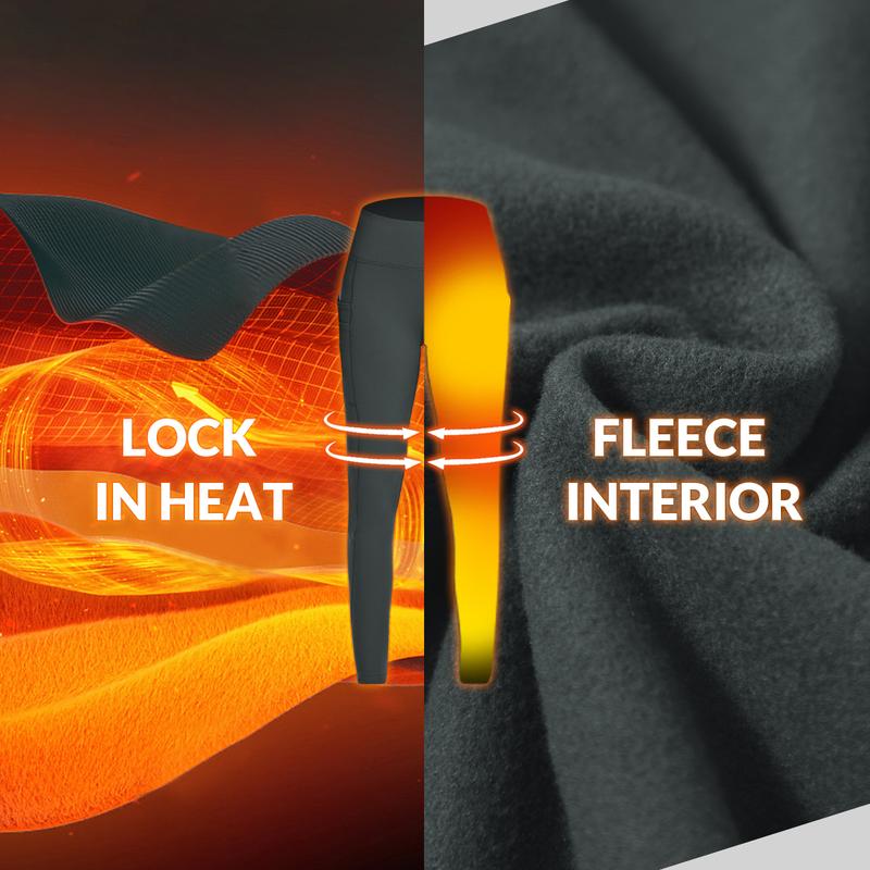 baleaf Women's Fleece Lined Water Resistant Legging High Waisted Thermal Winter Hiking Running Pants Pockets