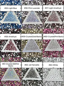 Flat Back Glass Rhinestones (No.55 - No.63) | Multiple Colors & Sizes (SS3-SS20)