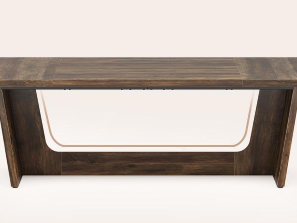 Tribesigns 70.87-Inch Dining Room Table, Wood Large Dining Table for 6-8 People, Rectangular Farmhouse Kitchen Table for Big Family