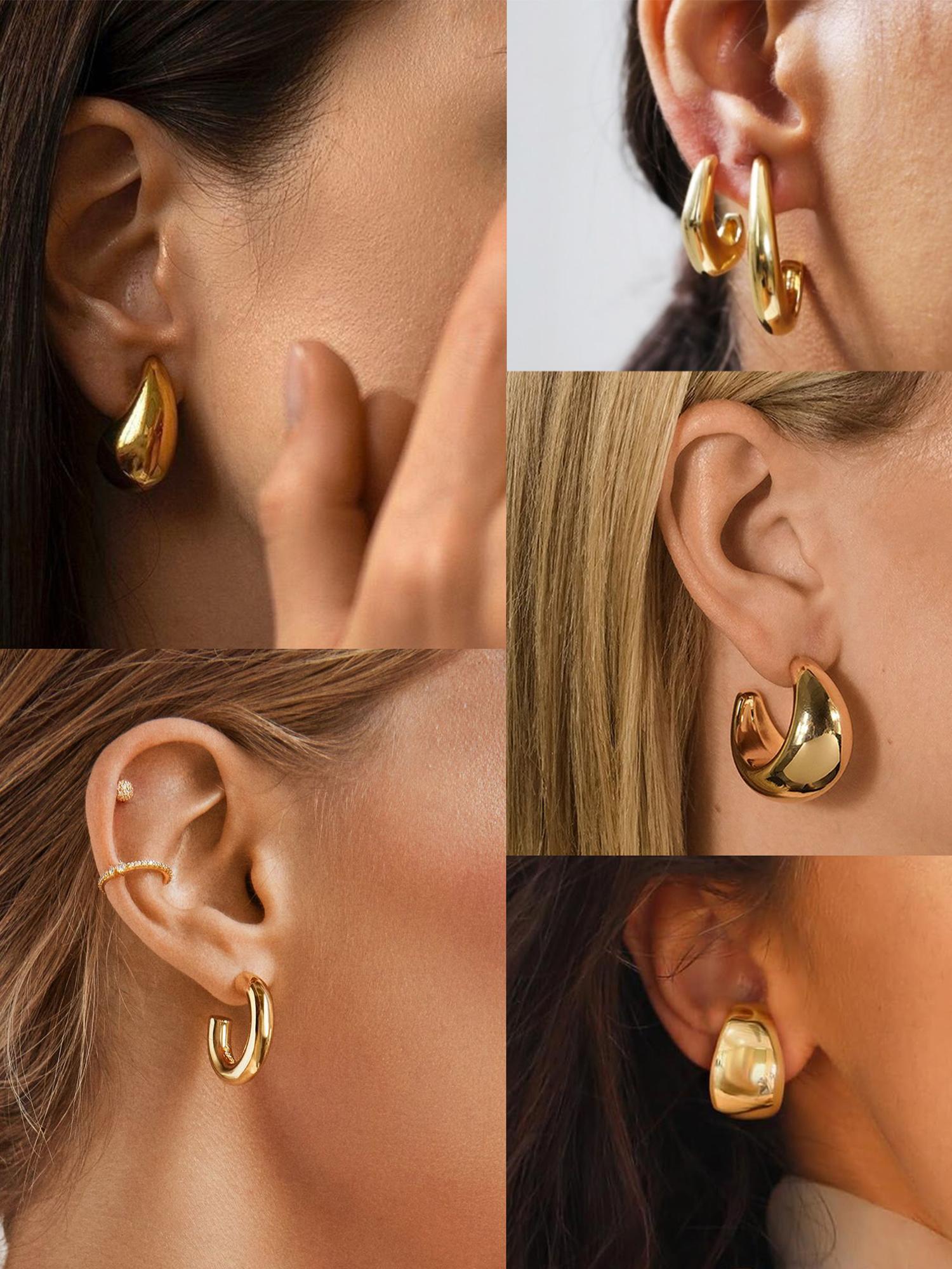 17KM 20 pcs Gold Hoop Earrings Set for Women Multipack, Hypoallergenic Chunky Chain Twisted Hoop Earrings Pack, Fashion Dangle Earrings Jewelry for Gift 17KM 20 pcs Gold Hoop Earrings Set for Women Multipack, Hypoallergenic Chunky Chain Twisted Hoop Earrings Pack, Fashion Dangle Earrings Jewelry for Gift