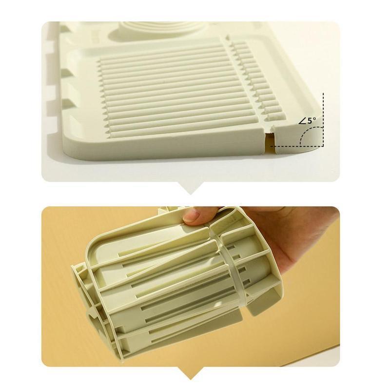 [Holiday Haul] Faucet Mat for Kitchen Sink 24 Inch Longer Silicone Sink Splash Guard 7° Slope Fast Self-draining Drying Tidy Mat with Snap Button Lock Adjustable Hole Design