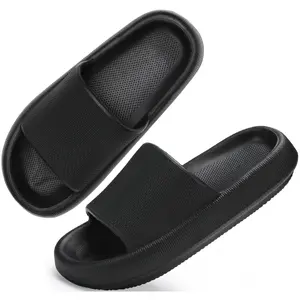 Cozy Pillow Slippers for Women & Men – Cushioned Thick Sole House & Shower Slides