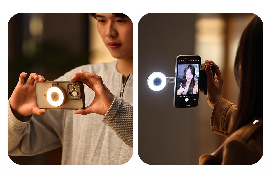 Ulanzi Magnetic Selfie Light LM19, LED Fill Light Compatible with Magsafe, LED Selfie Ring Light