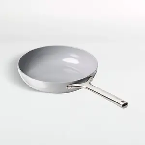 Caraway Home Non-Stick Fry Pan 10.5" Grey Aluminum with Ceramic Coating Stainless Steel Handle Oven Safe up to 550°F