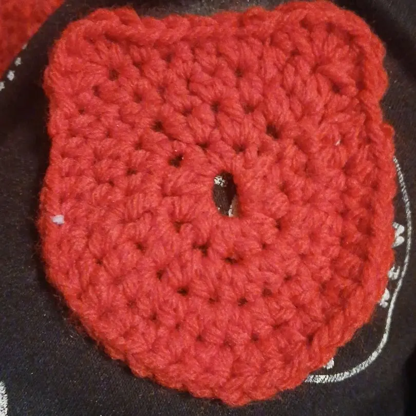 Bear Coaster - Red Crochet Design, Ideal for Tableware