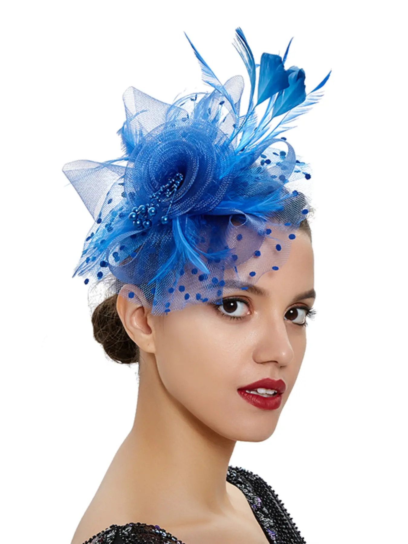 Fascinators Hats for Women, Elegant Crown Design, Tiaras, Hair Crowns, Garden Tea Party Hats Vintage Kentucky Hats Multipack Derby Wedding Flower Cocktail Mesh Feathers Hair Clip for Halloween Christmas Party, Vintage Hair Accessories, Costume Headpiece