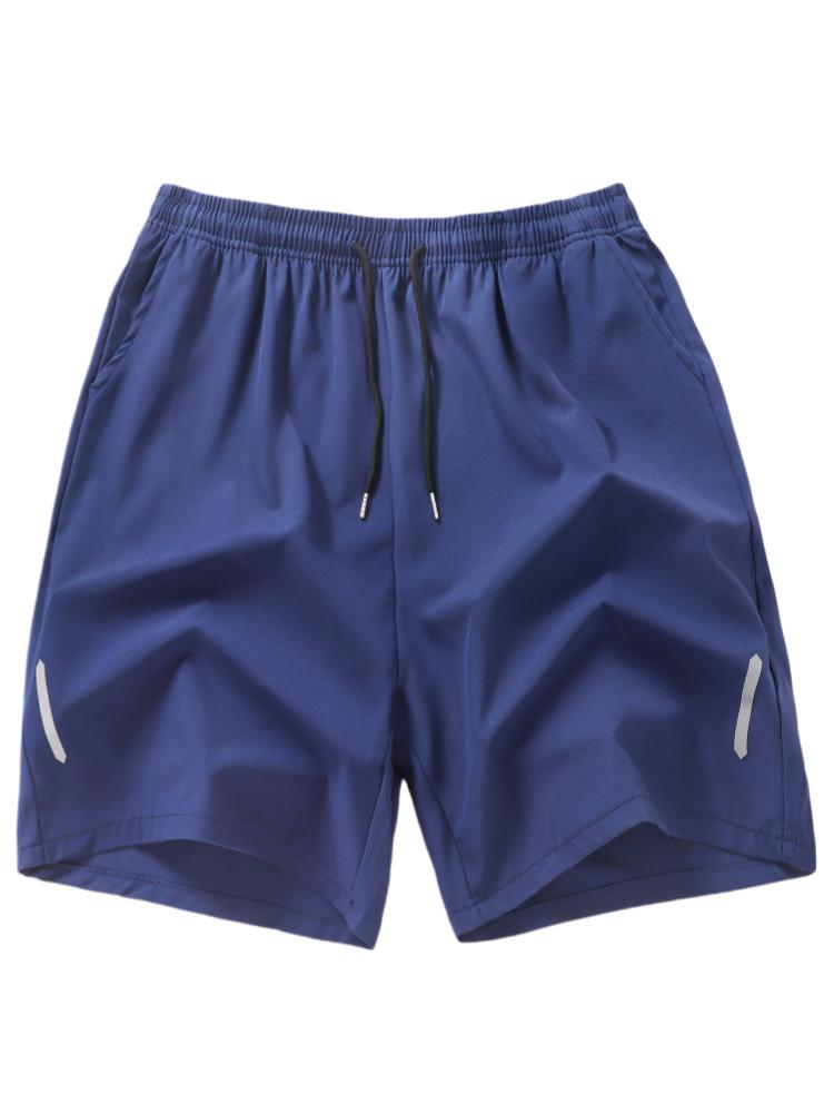 10pcs，5Pcs Men's Simple Sports Shorts, Thin Ice Silk Quick-drying Running and Fitness Pants for Summer, Loose, Breathable and Casual Knee-length Trousers