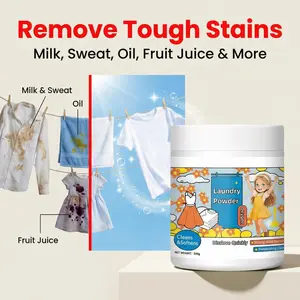 Tough Powder Laundry Detergent – Oxygen Stain Remover for Clothes, Safe for Babies & Sensitive Skin, Chlorine-Free Formula Removes Milk, Sweat, Oil & Fruit Stains, Plant-Based, Color-Safe & Eco-Friendly