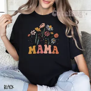 Mama Shirt, Wildflowers Mama Shirt, s Shirt, Retro Mom TShirt, Mother's Day Gift, Flower Shirts for Women, Floral New Mom Gift