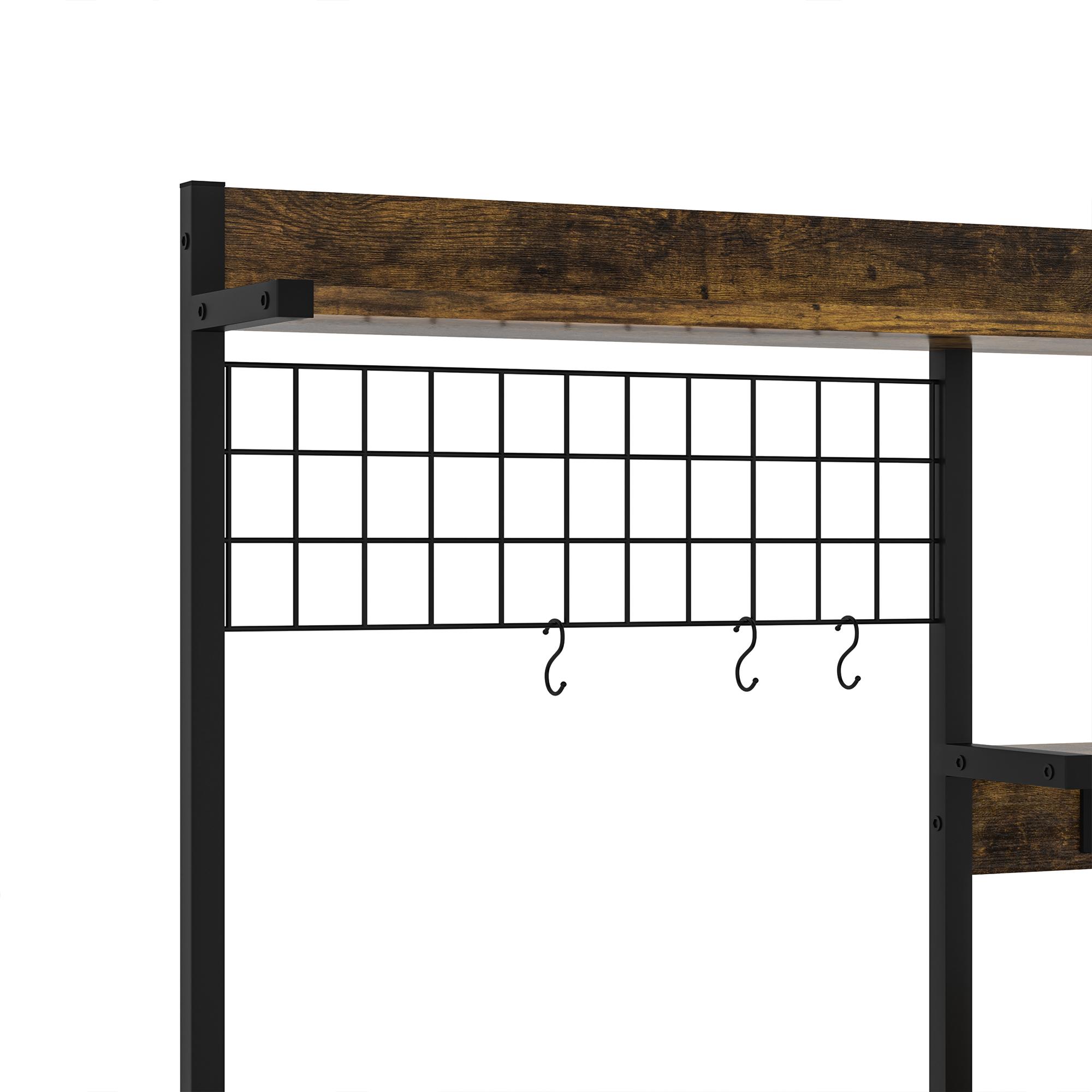 Multifunctional Kitchen Shelf Kitchen Bakers Rack with Storage, 5-Tier Microwave Oven Stand Shelf , Freestanding Utility Kitchen Storage Rack Organiser