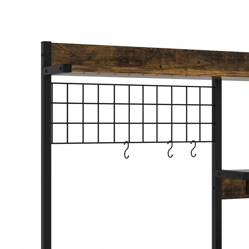 Multifunctional Kitchen Shelf Kitchen Bakers Rack with Storage, 5-Tier Microwave Oven Stand Shelf , Freestanding Utility Kitchen Storage Rack Organiser