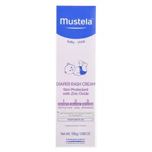 Mustela Baby-Child, Diaper Rash Cream, Fragrance Free, 3.8 oz (108 g)