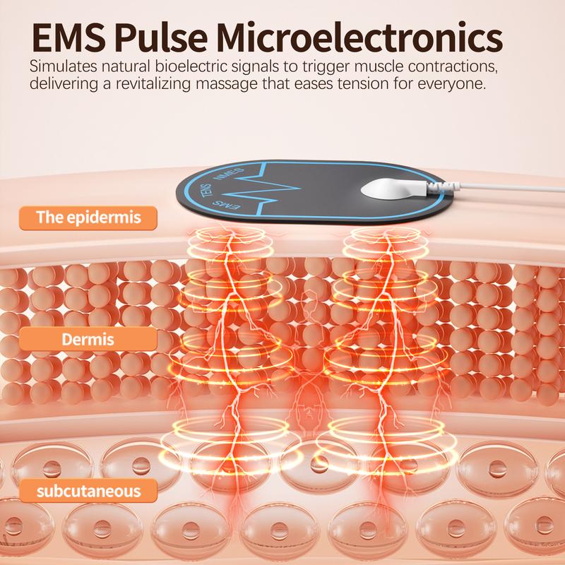 Rechargeable TENS Unit Muscle Stimulator, Massage Machine with 18 Modes 8pcs Premium Pads for Back and Shoulder Pain Relief and Muscle Strength