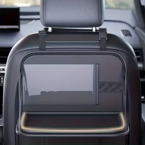 Car storage rack car seat organizer foldable organizer bag seat back organizer hanging organizer tablet holder cup holder and mesh pocket multi functional car seat back organizer suitable for rear seats