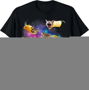 100% Cotton Burrito Pizza and Taco Cat in Space - Tacocat Tee Gift Idea T-Shirt
