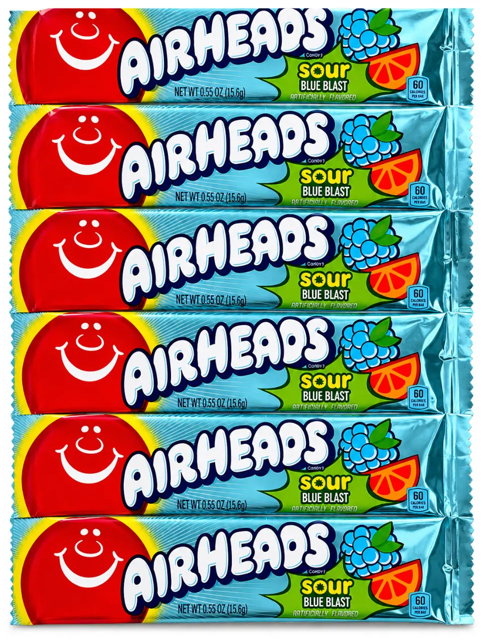 Airheads Sour Blue Blast Candy Bars 0.55oz | NYC Bodega Candy | Chewy Blue Raspberry Candy Bars | 12 Pack – NY Snack Pantry