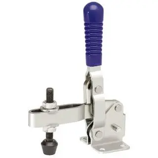 Gibraltar GIB-U-210-SS Stainless Steel Manual Hold-Down Toggle Clamp, 750 Lb Holding Capacity, Vertical Handle, 58° Handle Movement, 106° Bar Opening, U-Bar, Flanged Base
