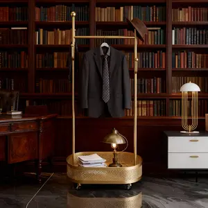 Clothes Rack Freestanding with Wheels & Storage Basket, Metal Clothing Organizer