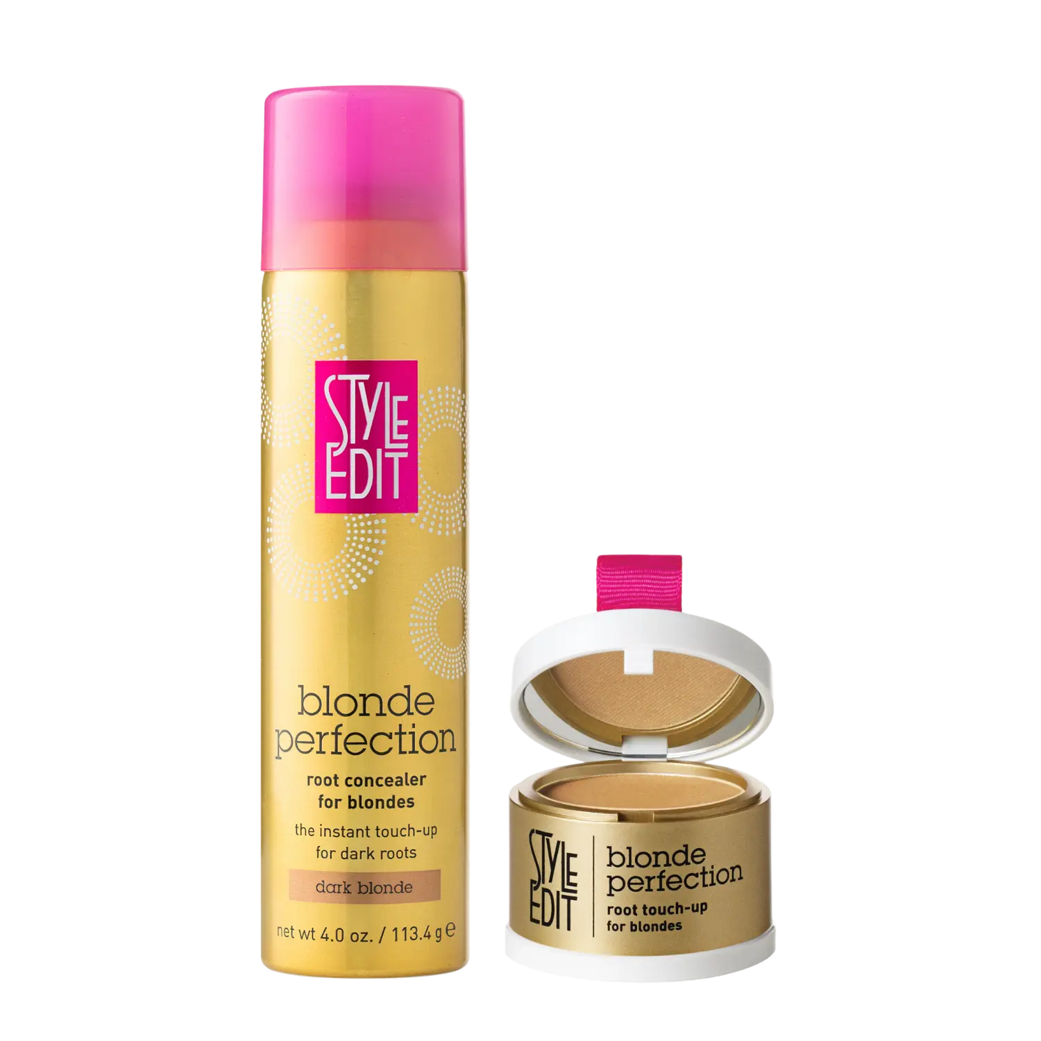 Style Edit Blonde Duo: Root Touch Up Spray and Powder texture powder temporary haircolor hairstyling powder Hair Dye Haircare