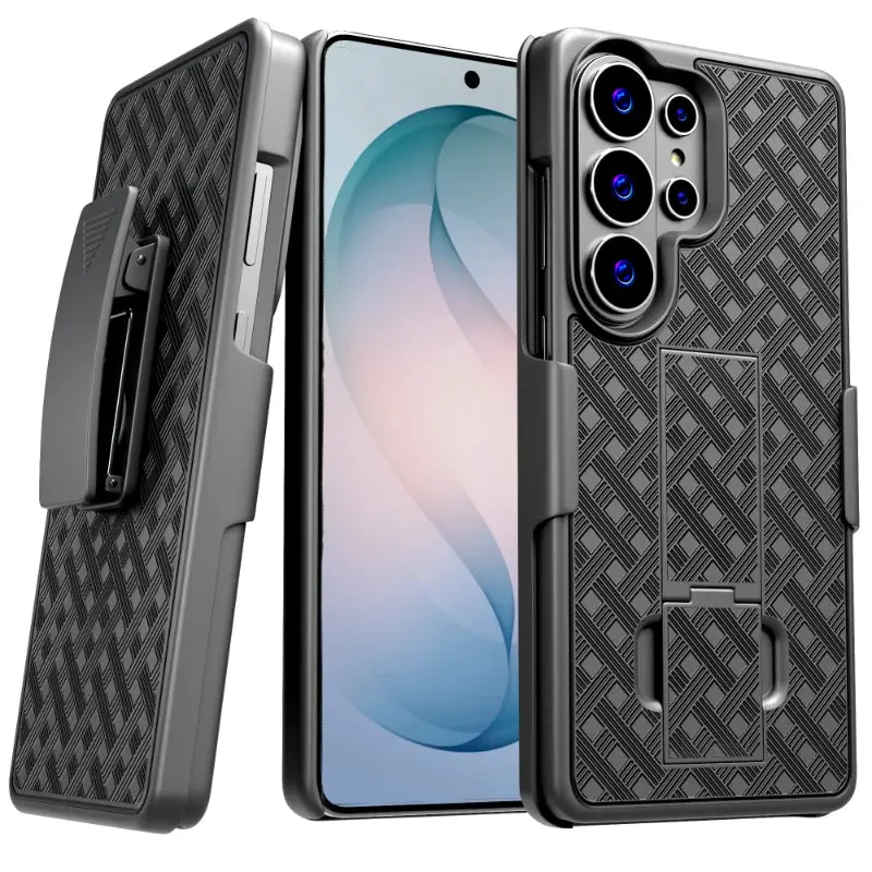 Rome Tech Designed for Galaxy S26 Ultra S26+ S26 Holster Combo Belt Case with Clip Slim Armor Hard Protective Shell Cover Kickstand Swivel Belt Clip