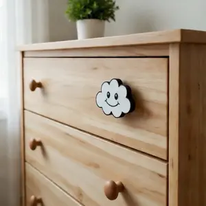 Cute Rain Cloud Knob Pull Handle for Drawer Dresser Cabinet kids room decoration Includes Hardware