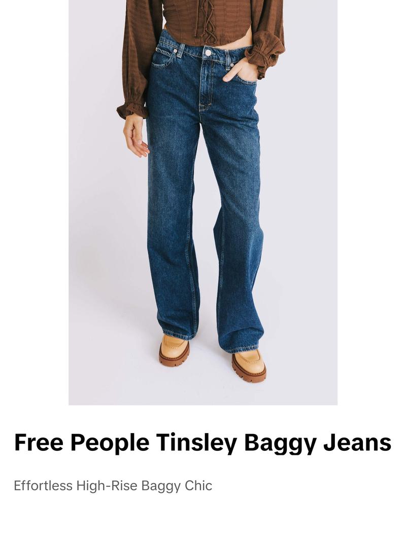 FREE PEOPLE - Tinsley Baggy High-Rise Jeans