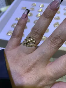 14k gold “l” cursive initial ring