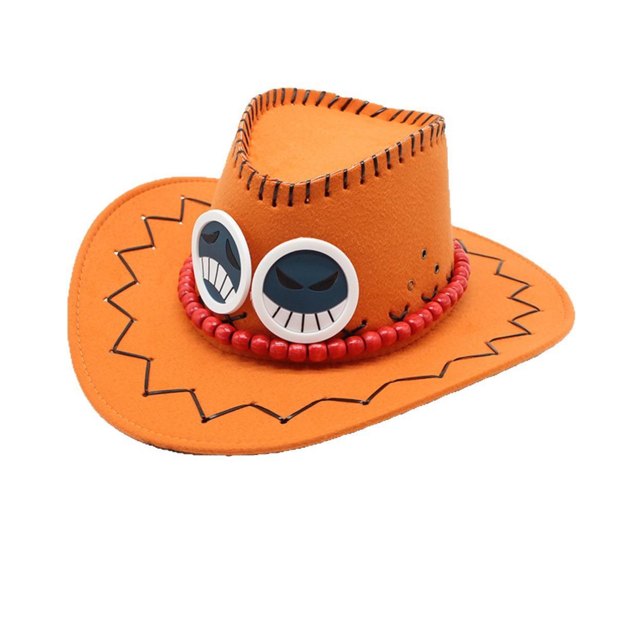 One Piece Portgas D Ace Cowboy Hat Fashion Sunshade Cap Unisex Outdoor Casual Versatile Anime Fan Daily Wear Hat