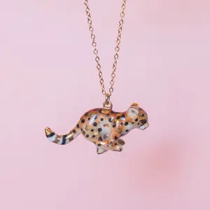 Cheetah Cub “Touch of Gold” Necklace