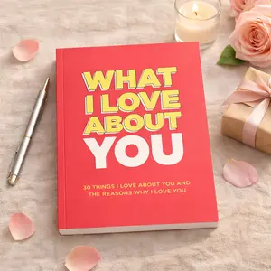 Why I Love You Fill-in-the-Blank Gift Book, Romantic Couple Memory Book, Anniversary Valentine’s Day Gift for Boyfriend Girlfriend