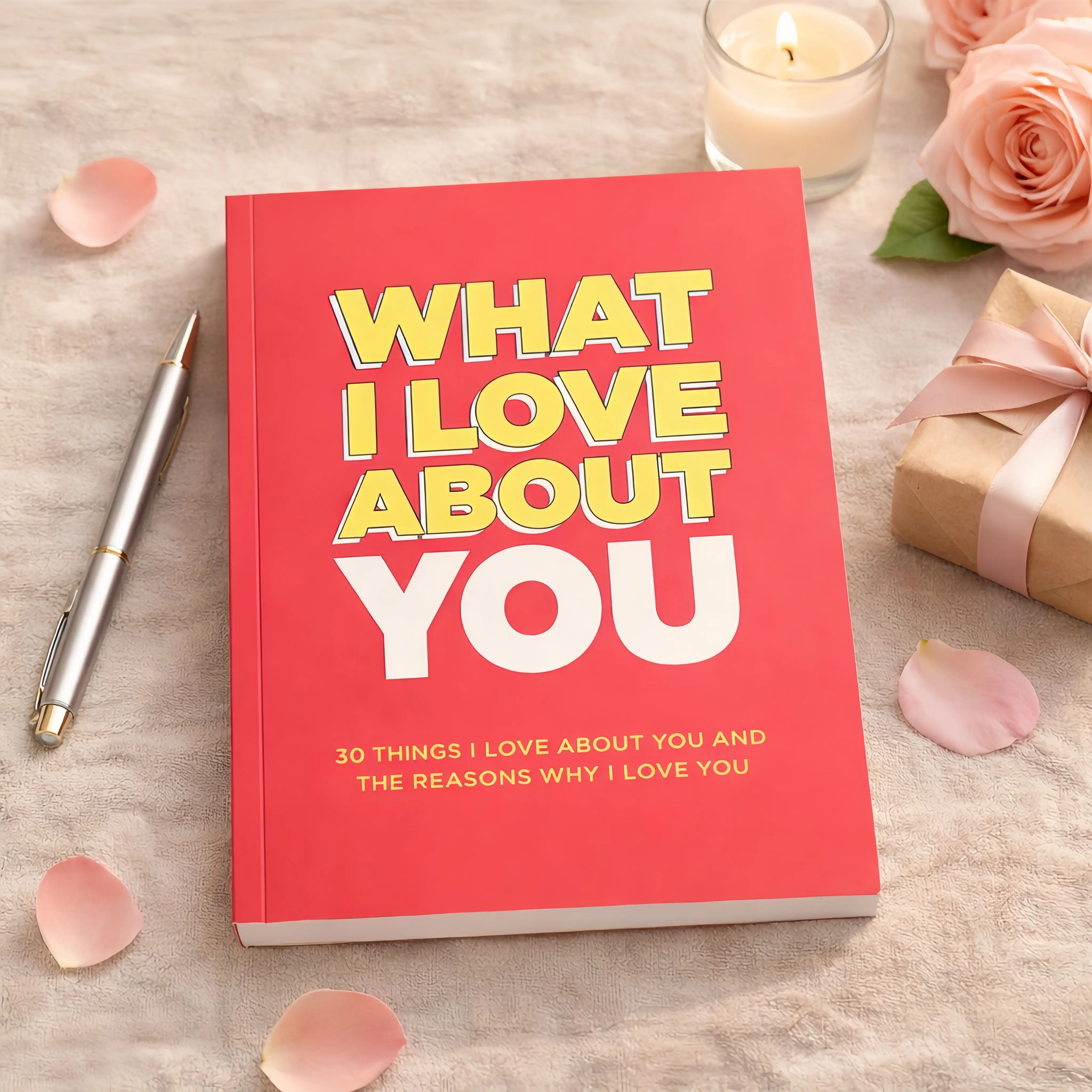 Fill-in-the-Blank Couple Memory Paper Book, Romantic Home Decor Memory Journal, Anniversary Gift for Him, Boyfriend Birthday Gift for Boyfriend & Girlfriend & Husband