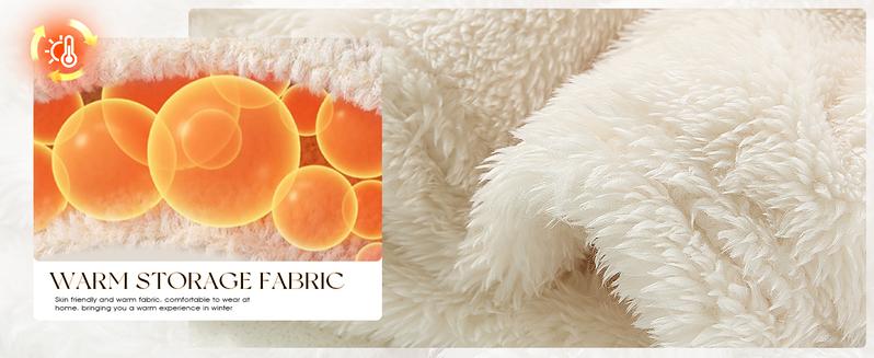 Arssm Women' s Fluffy Pajamas Set Fleece Pullover Pants Loose Plush Sleepwear 2 Piece Pjs Set Warm Loungewear Fuzzy Outfit Long Sleeve pajama sets women