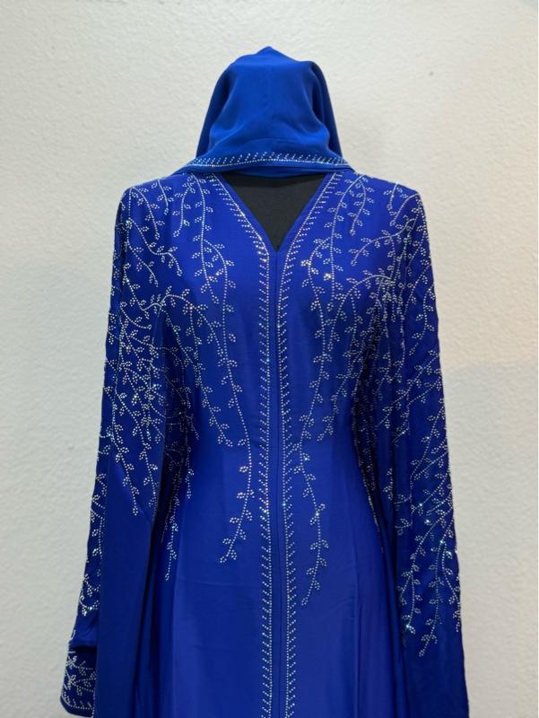 Butterfly Style Dubai Abaya with Embroidered Design and Long Sleeves