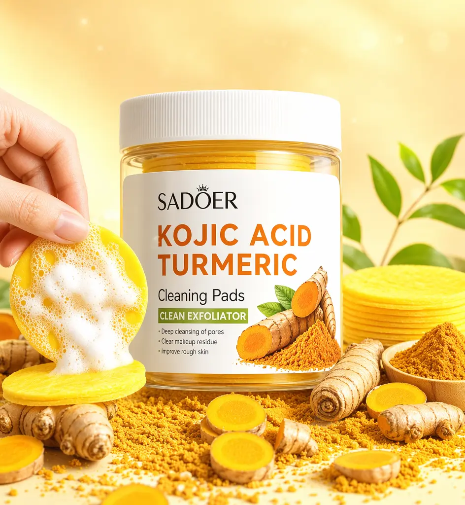 Turmeric Kojic Acid Exfoliating Cleansing Pads for Bright Even Skin