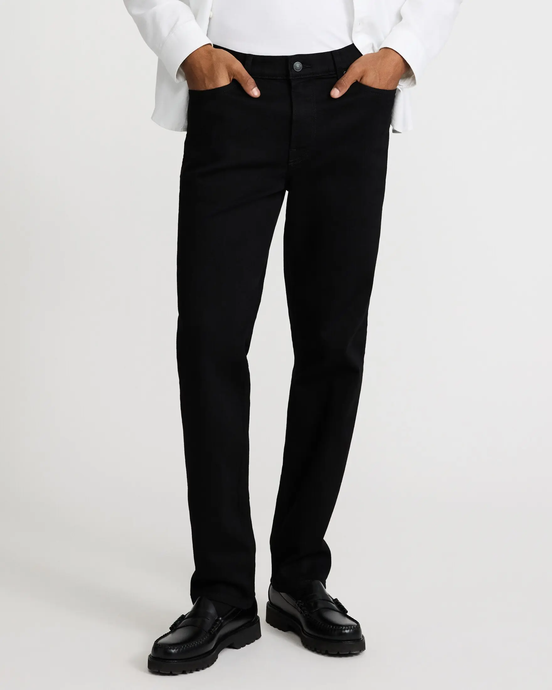 Express Slim Straight Black Hyper Stretch Jeans