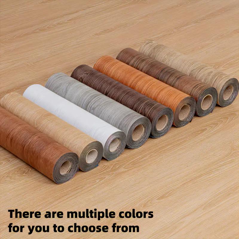 BRODARK Vintage Wooden Floor Sticker  118.11x15.75 inch Thickened Self-adhesive Anti-scratch Wear-resistant Easy to Clean DIY Home Decoration Removable Reusable for Living Room Bedroom