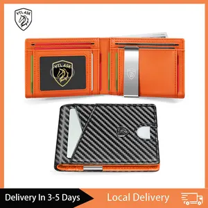 VTLASK Men’s Slim RFID Blocking Wallet – Ultra Thin Leather Minimalist Wallet, Compact Card Holder for Everyday Carry