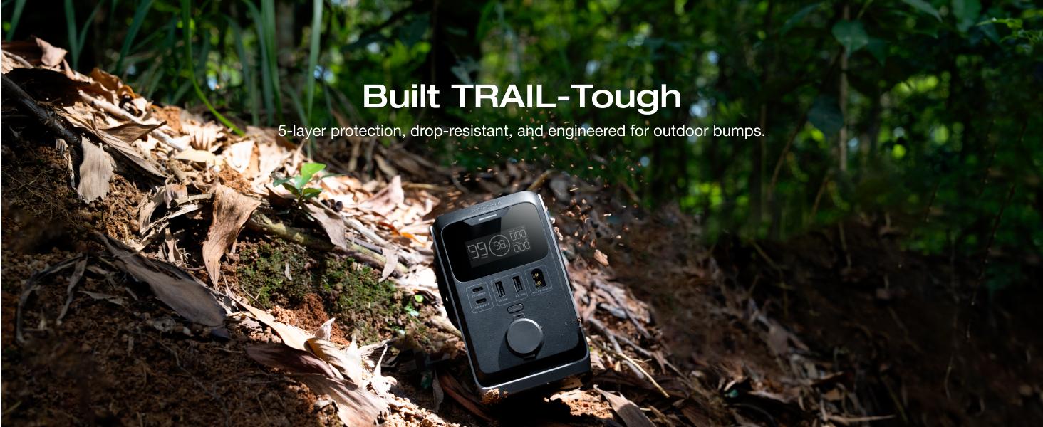 ECOFLOW TRAIL 300 DC Solar Panel with 45W Solar Generator, 288Wh LiFePO4 Power Bank, Power Station, for Camping, Travel, and Emergency Power