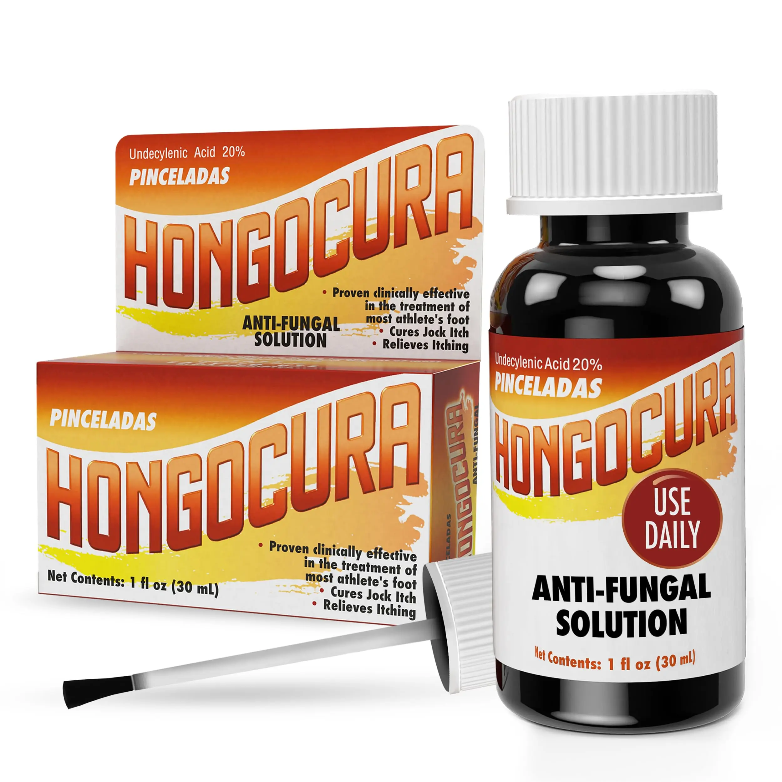 HONGOCURA Anti-Fungal OTC Treatment Solution - 1 Fl Oz, Itch Relief, Therapeutic Skin Healing, Smooth Healthy Skin Support, Wellness & Bathroom Use Medication, Fungus Eliminator, Fungal Treatment Nail Fungus Treatments