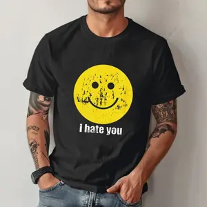 I Hate You Shirt, I Hate You Smiling Face T Shirt, Funny Sarcastic Graphic Tee, Dark Humor Graphic Tee, Unisex Sweater Pullover Tee