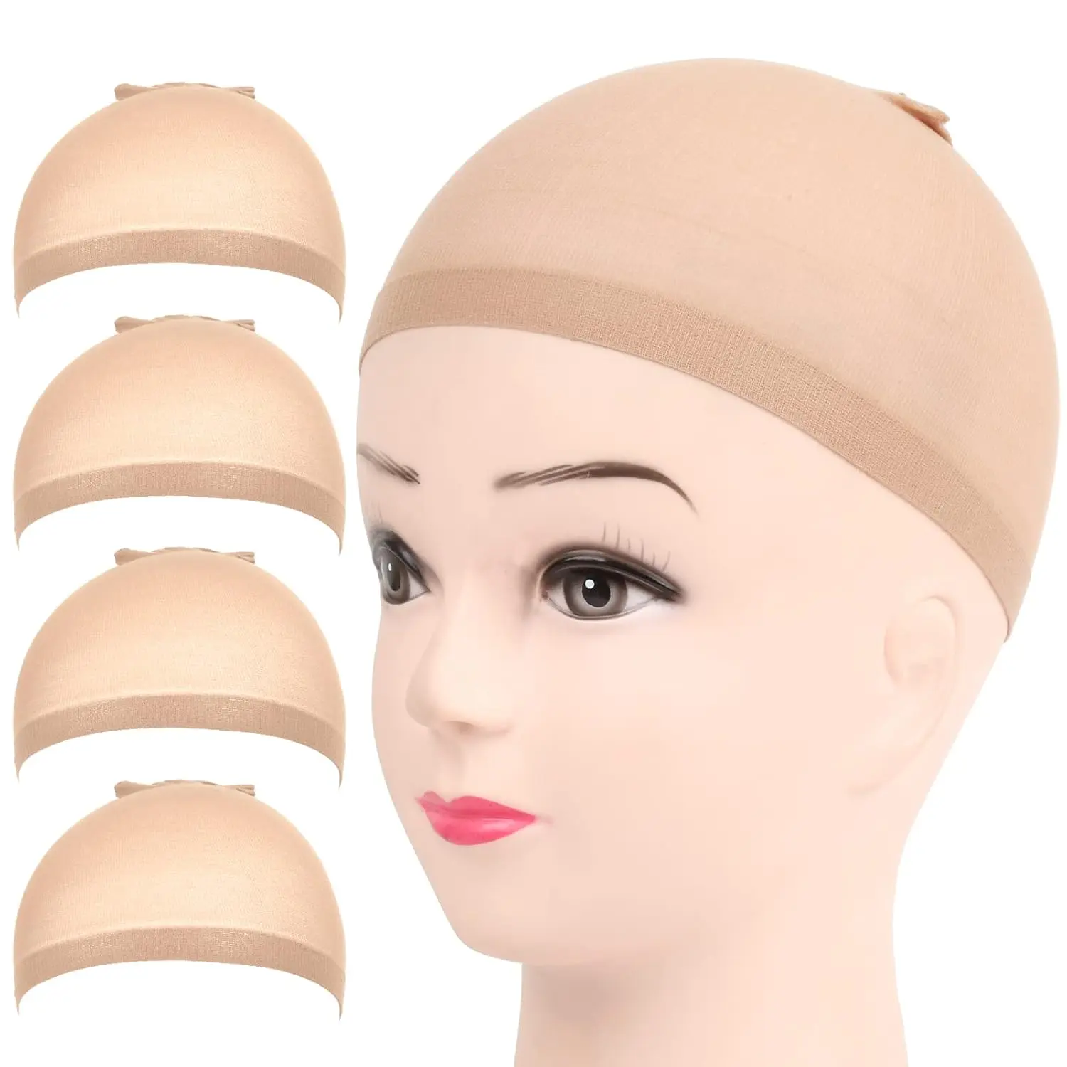 HXY Hair Skinlike HD Wig Cap, 1 Pieces Invisible and Sheer Breathable Ultra-thin Stretchy Stocking Caps for Lace Front Wigs